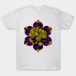 Flight Over Flowers of Fantasy - Intersex Pride Flag T-Shirt